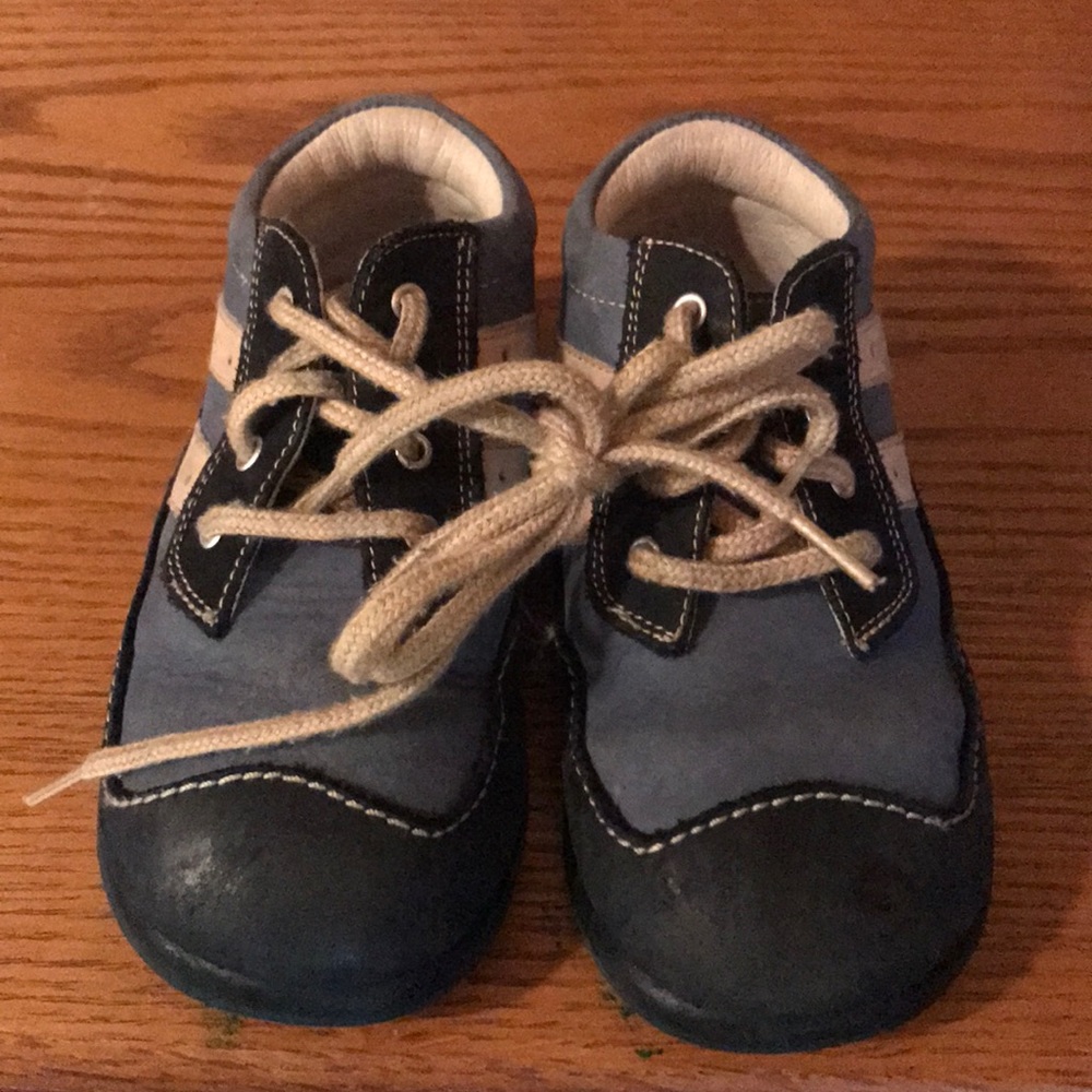 Sneakers blue and white and black